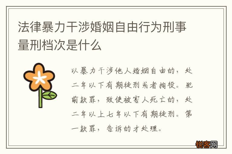 法律暴力干涉婚姻自由行为刑事量刑档次是什么