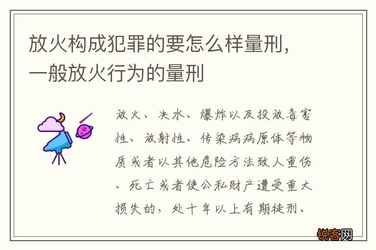 放火构成犯罪的要怎么样量刑，一般放火行为的量刑