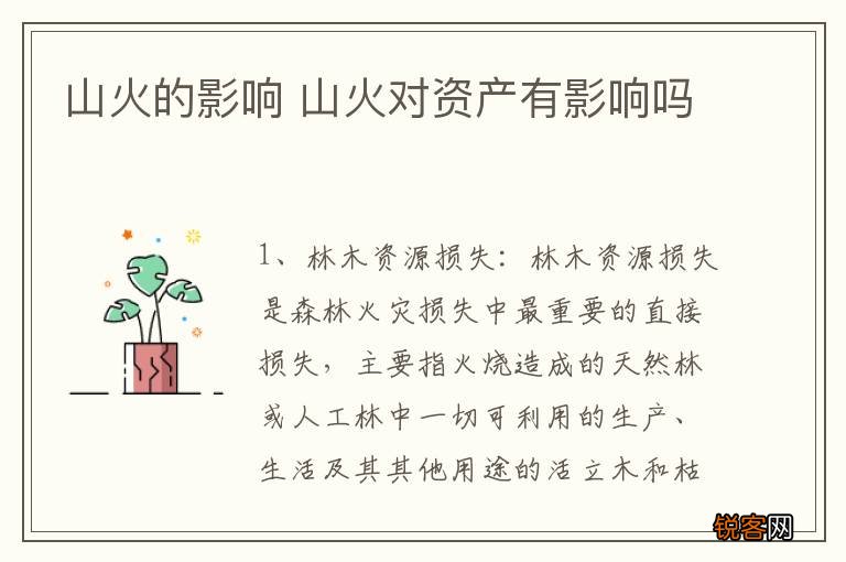 山火的影响 山火对资产有影响吗