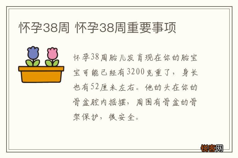 怀孕38周 怀孕38周重要事项