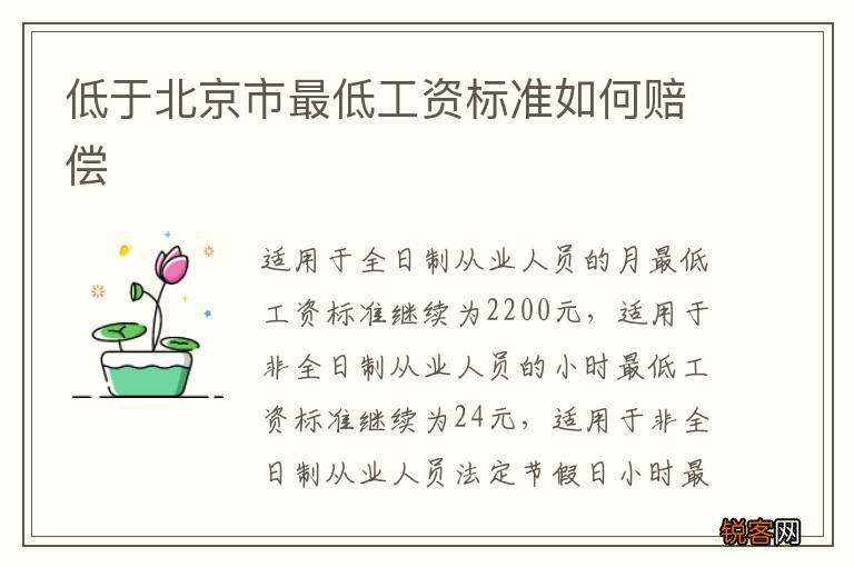 低于北京市最低工资标准如何赔偿