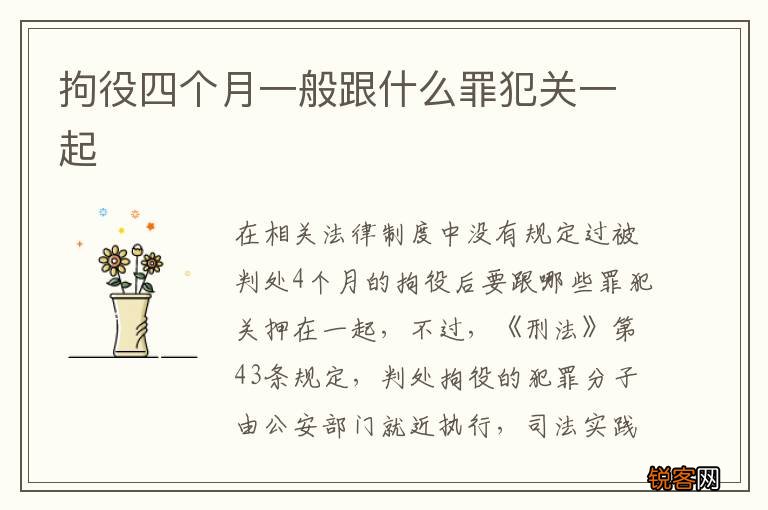 拘役四个月一般跟什么罪犯关一起