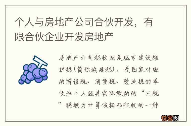 个人与房地产公司合伙开发，有限合伙企业开发房地产