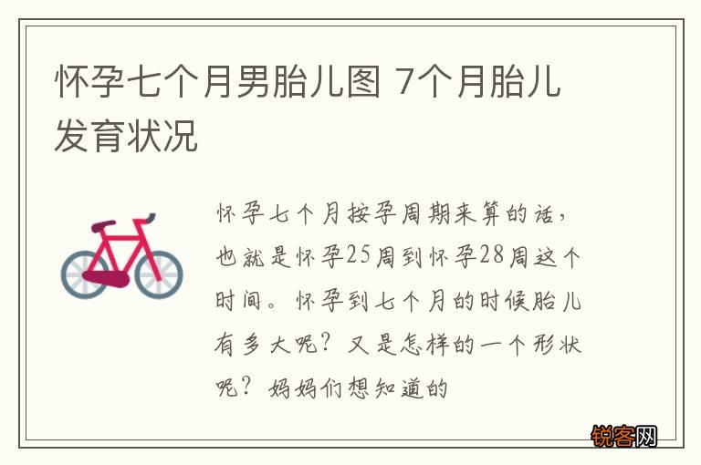 怀孕七个月男胎儿图 7个月胎儿发育状况