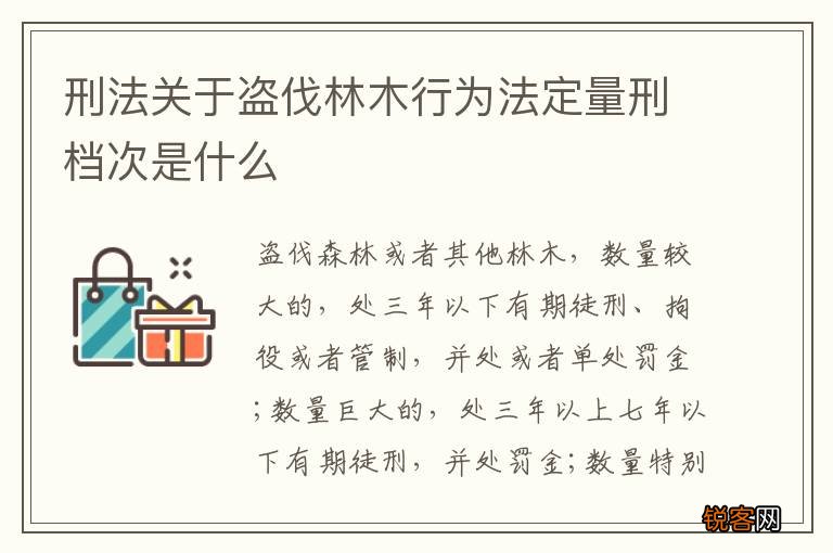 刑法关于盗伐林木行为法定量刑档次是什么