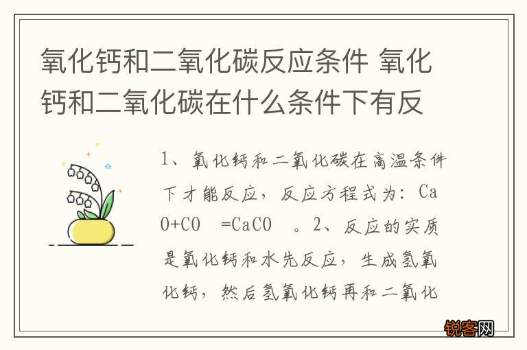 氧化钙和二氧化碳反应条件 氧化钙和二氧化碳在什么条件下有反应