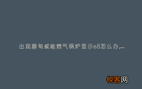 出现蔡甸威能燃气锅炉显示e8怎么办,故障原因说明与3种解决方法