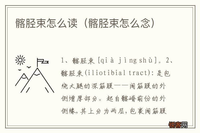 髂胫束怎么念 髂胫束怎么读