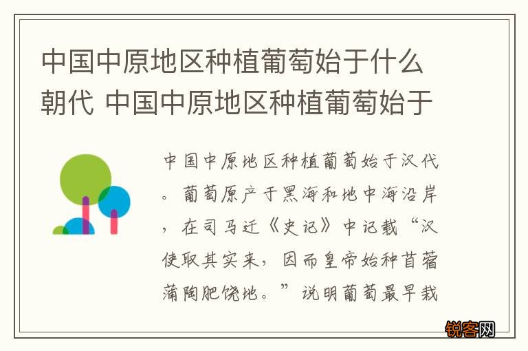 中国中原地区种植葡萄始于什么朝代 中国中原地区种植葡萄始于那个朝代