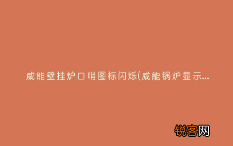 威能锅炉显示哨子标志 威能壁挂炉口哨图标闪烁