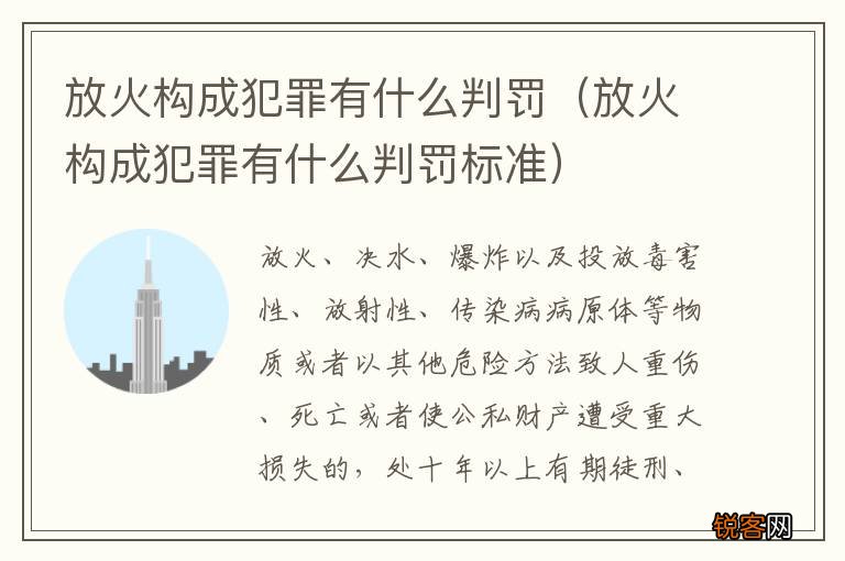 放火构成犯罪有什么判罚标准 放火构成犯罪有什么判罚