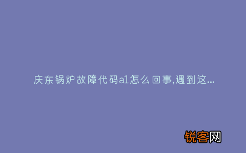 庆东锅炉故障代码a1怎么回事,遇到这种故障解决方法步骤