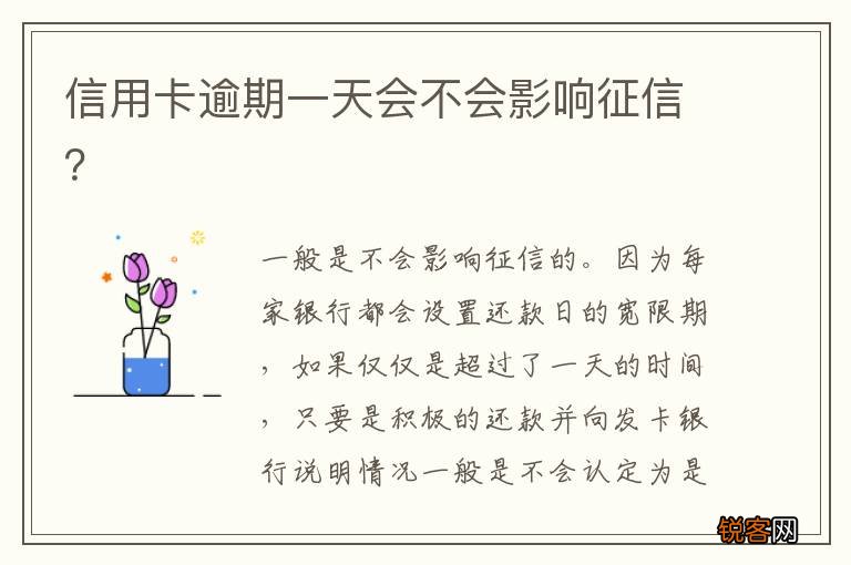 信用卡逾期一天会不会影响征信？