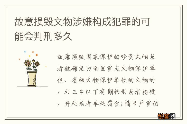 故意损毁文物涉嫌构成犯罪的可能会判刑多久