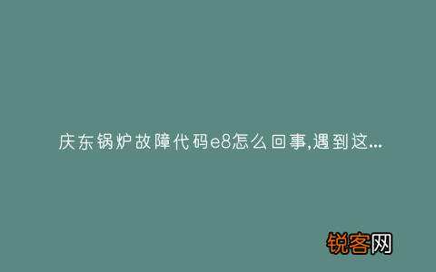 庆东锅炉故障代码e8怎么回事,遇到这种故障解决方法步骤