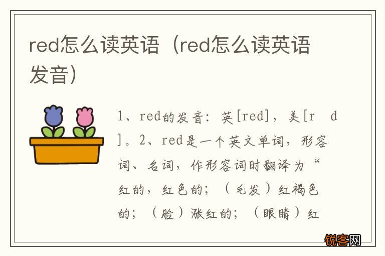 red怎么读英语发音 red怎么读英语