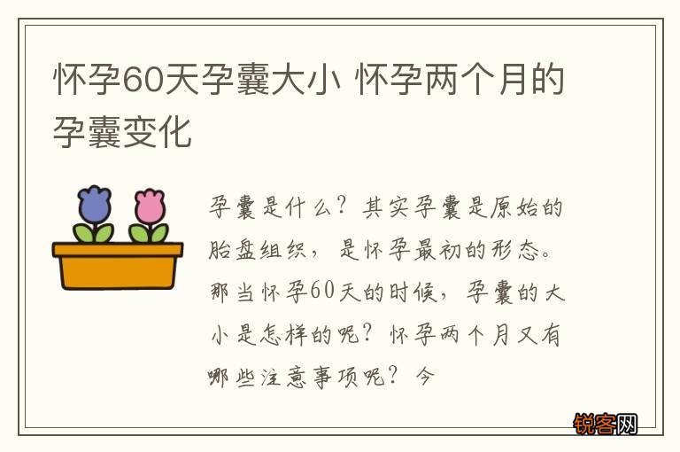 怀孕60天孕囊大小 怀孕两个月的孕囊变化