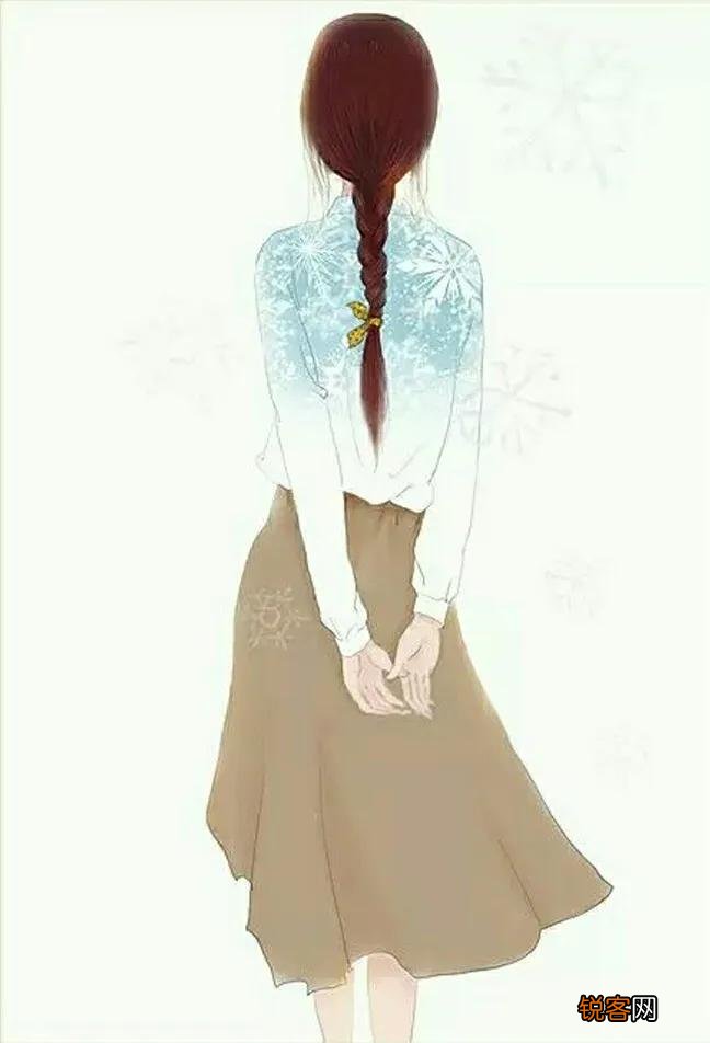2022最火背景图片唯美 唯美女生手绘背影壁纸