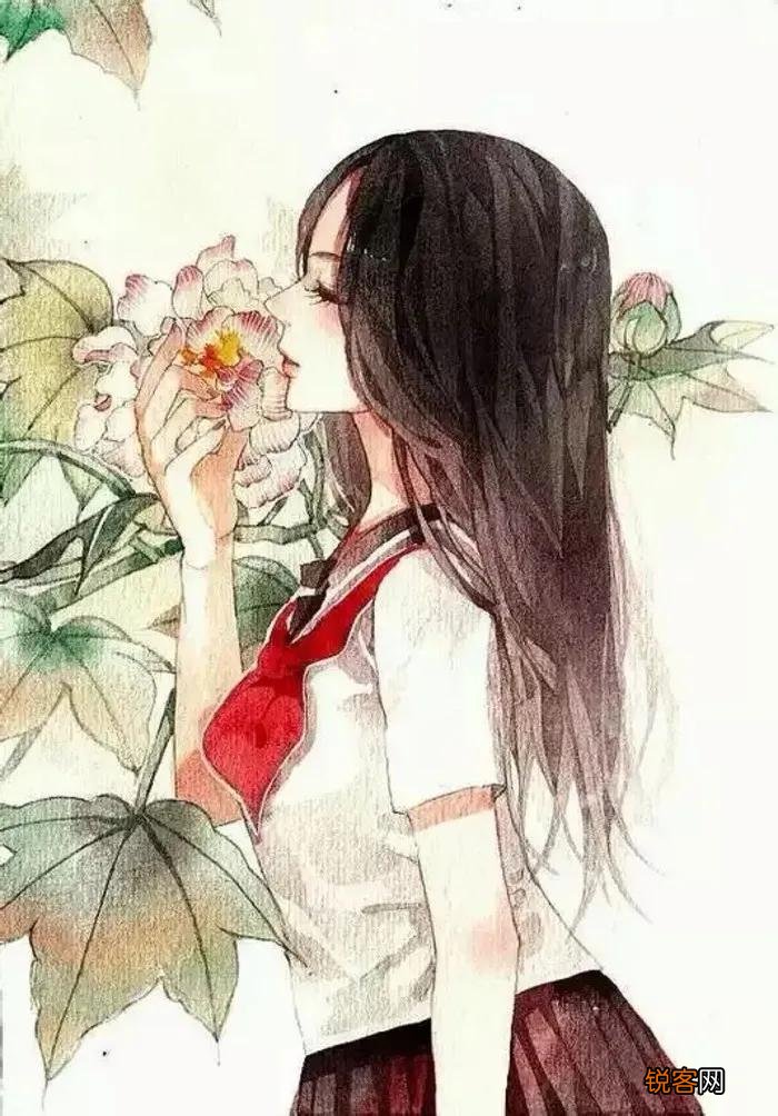 2022最火背景图片唯美 唯美女生手绘背影壁纸