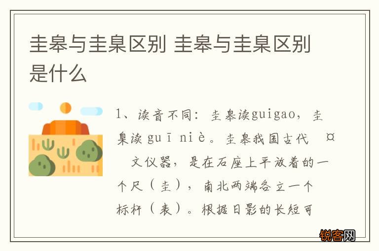 圭皋与圭臬区别 圭皋与圭臬区别是什么