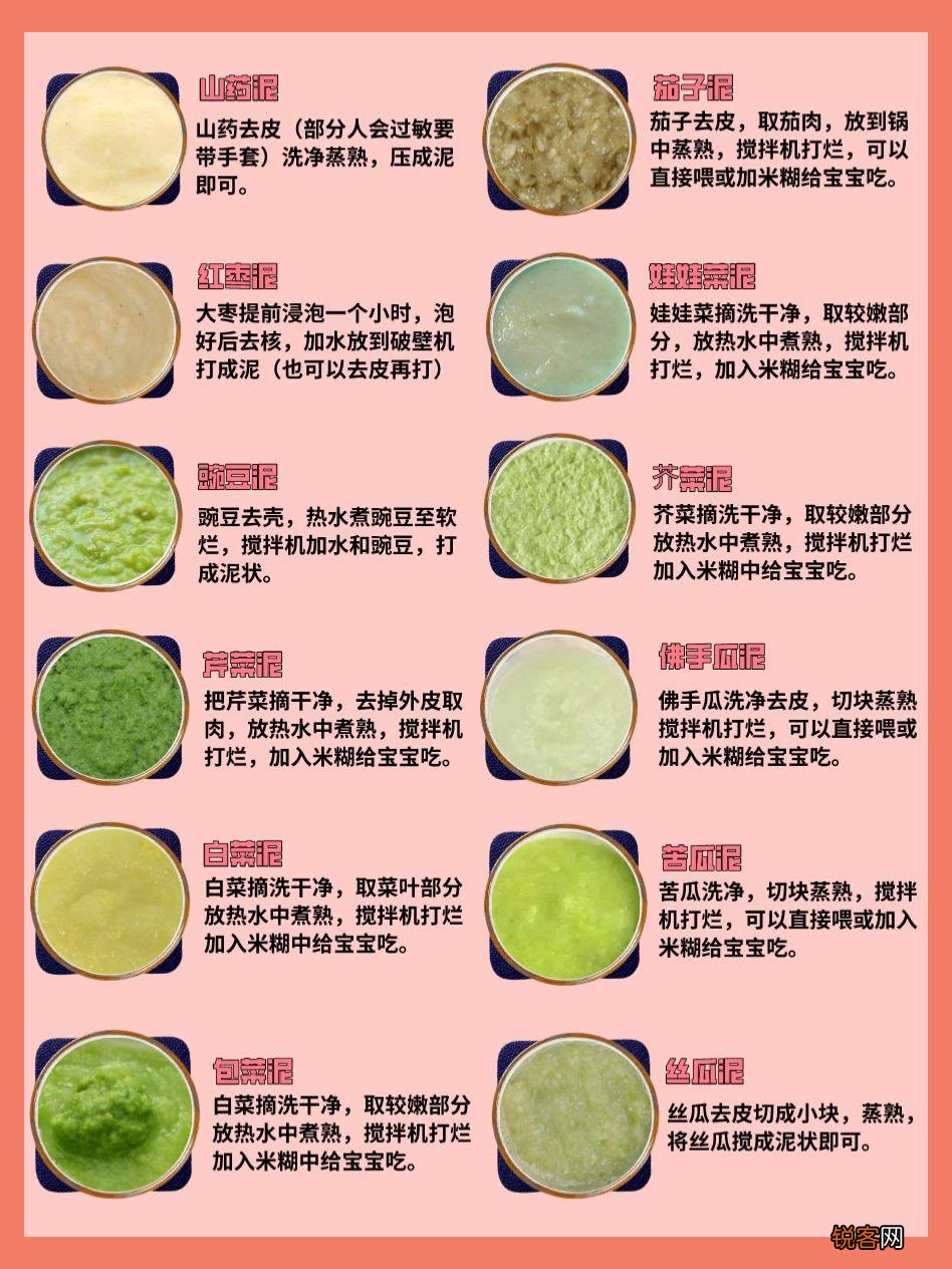 宝宝辅食蔬菜水果泥怎么做 宝宝辅食添加顺序