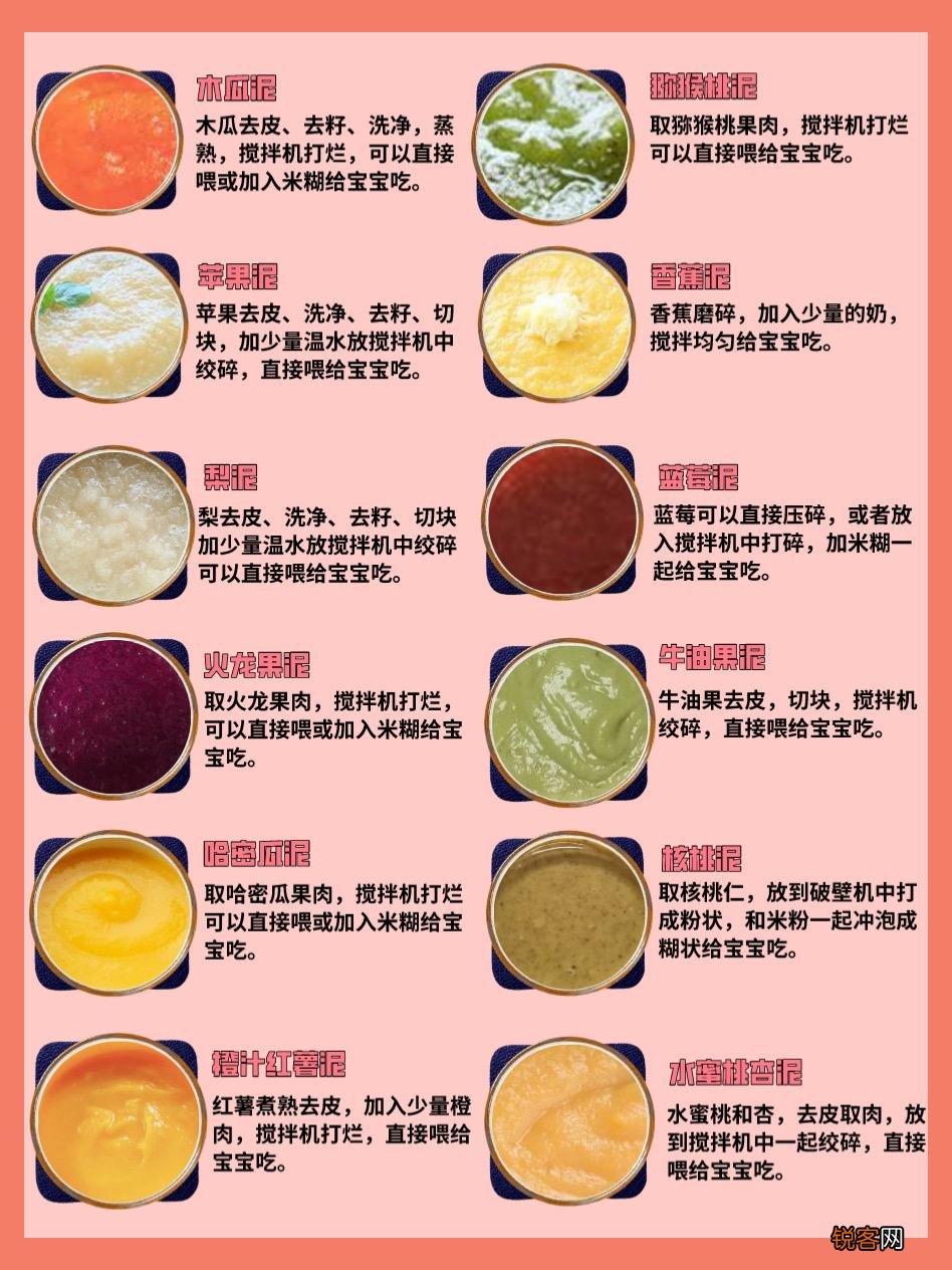 宝宝辅食蔬菜水果泥怎么做 宝宝辅食添加顺序