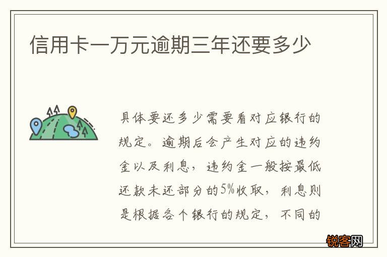 信用卡一万元逾期三年还要多少