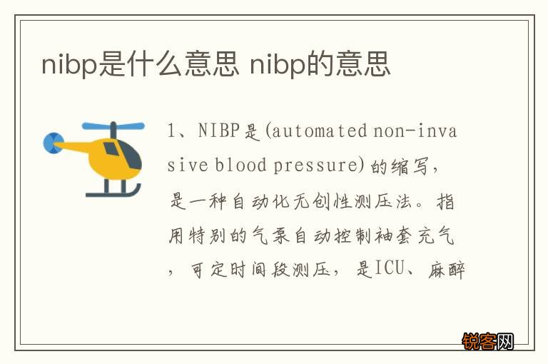 nibp是什么意思 nibp的意思