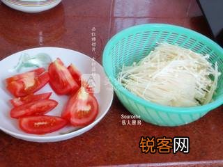金针菇西红柿面的做法