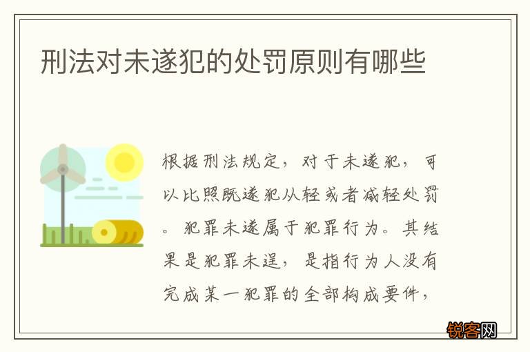 刑法对未遂犯的处罚原则有哪些