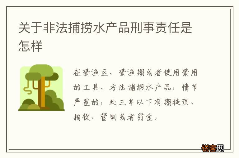 关于非法捕捞水产品刑事责任是怎样