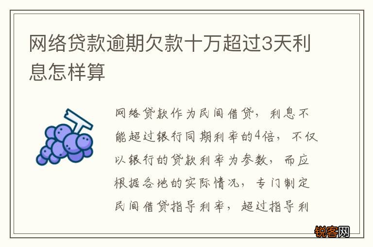 网络贷款逾期欠款十万超过3天利息怎样算