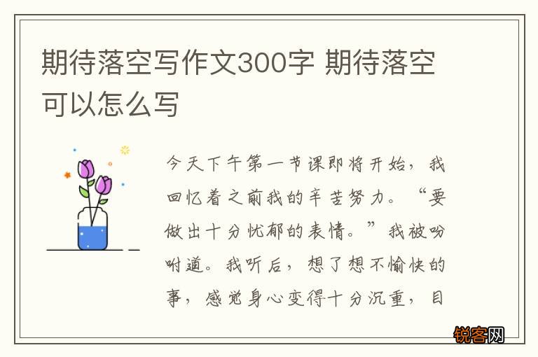 期待落空写作文300字 期待落空可以怎么写