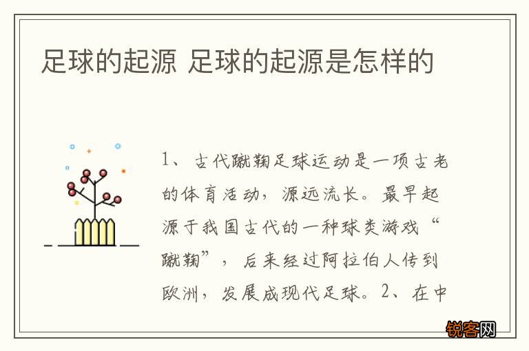足球的起源 足球的起源是怎样的