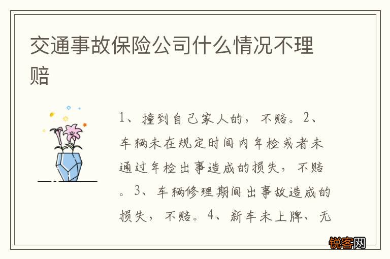 交通事故保险公司什么情况不理赔