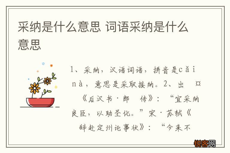 采纳是什么意思 词语采纳是什么意思
