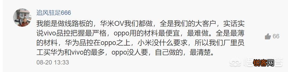 单从手机质量做工来说,小米华为和oppo、vivo,哪家最好？