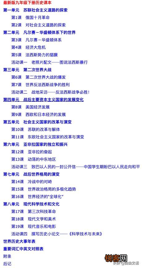 初中历史都讲到世界现代史了,那么高中历史主要学什么？