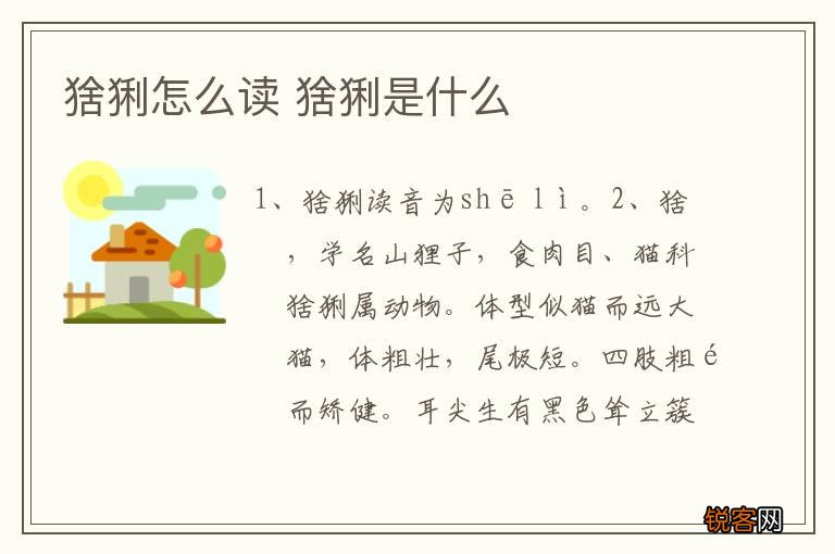 猞猁怎么读 猞猁是什么