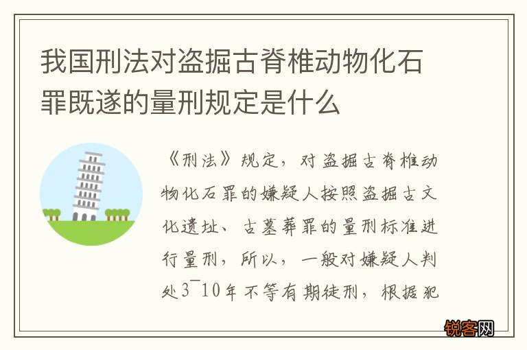 我国刑法对盗掘古脊椎动物化石罪既遂的量刑规定是什么