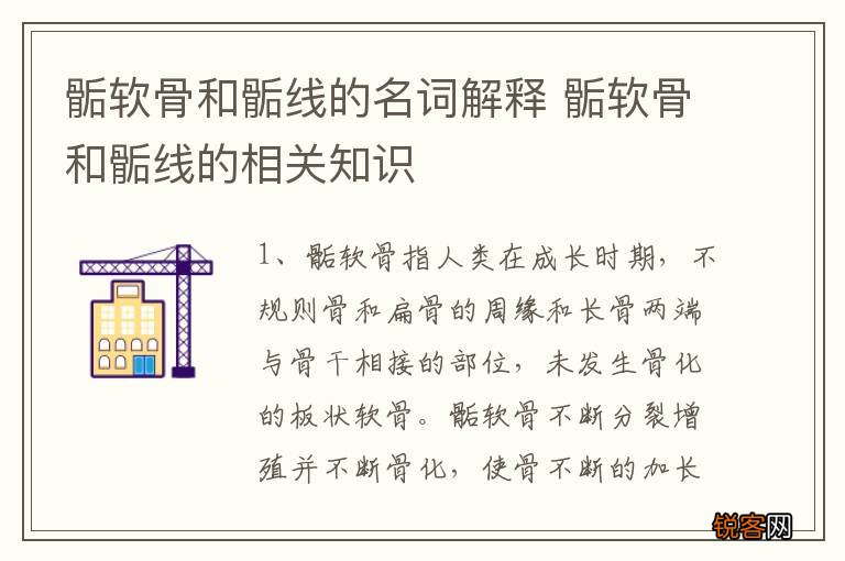 骺软骨和骺线的名词解释 骺软骨和骺线的相关知识