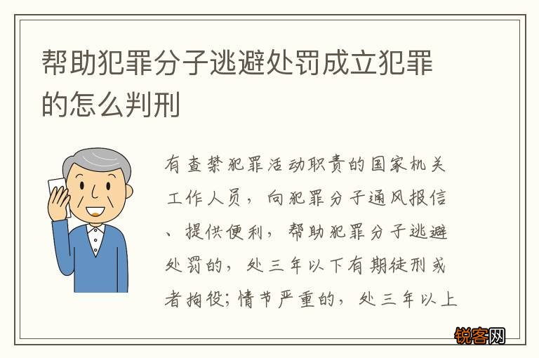 帮助犯罪分子逃避处罚成立犯罪的怎么判刑