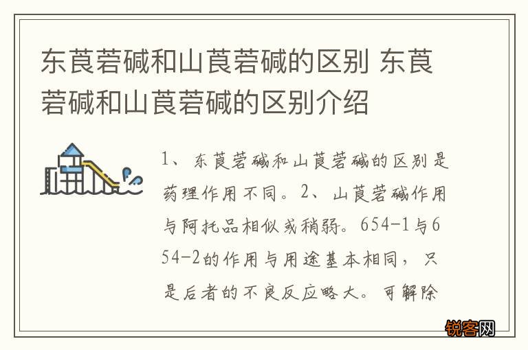 东莨菪碱和山莨菪碱的区别 东莨菪碱和山莨菪碱的区别介绍