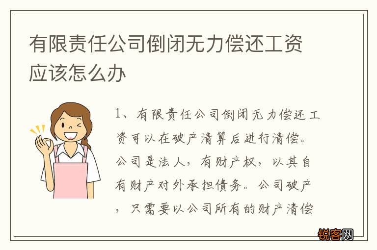 有限责任公司倒闭无力偿还工资应该怎么办