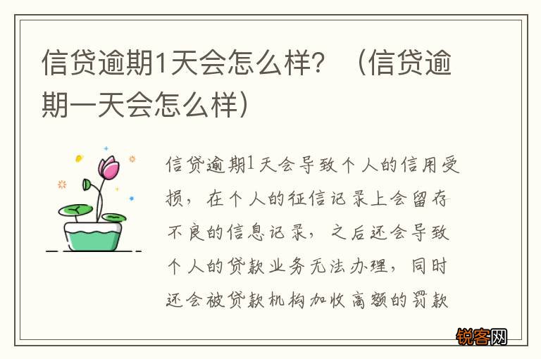 信贷逾期一天会怎么样 信贷逾期1天会怎么样？