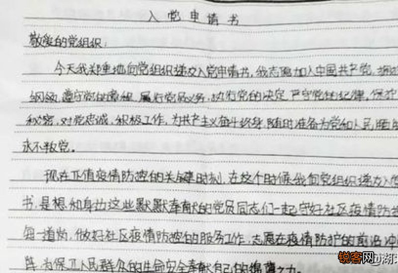 建党百年期间农民入党申请书
