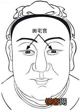 面相算命图解：面相十二宫图之田宅宫