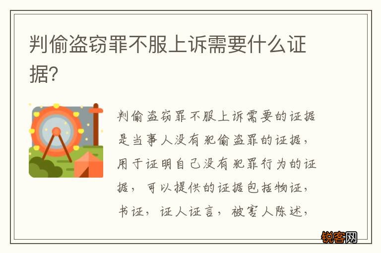判偷盗窃罪不服上诉需要什么证据？