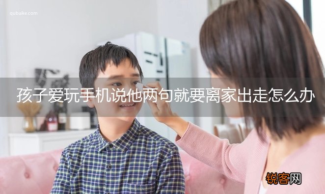 孩子爱玩手机说他两句就要离家出走怎么办