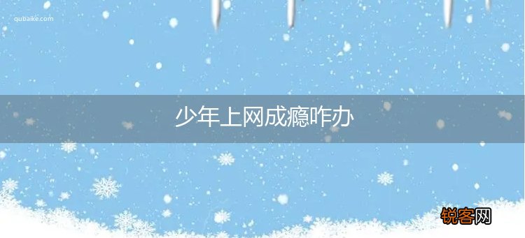少年上网成瘾咋办